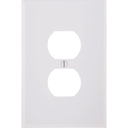 Leviton 1-Gang Smooth Plastic Oversized Outlet Wall Plate, White 001-88103